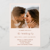 Melinda Modern Wedding Folieneinladung (Vorderseite)