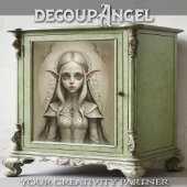 Melinda the Elf - Decoupage - Seidenpapier