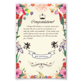 Melindas 80. Geburtstagskarte Fotodruck (Vorne)