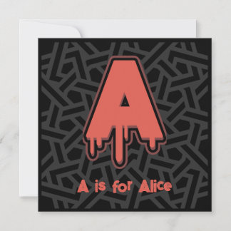 Meling Letter A - Individuelle Name Geburtstagsges Einladung