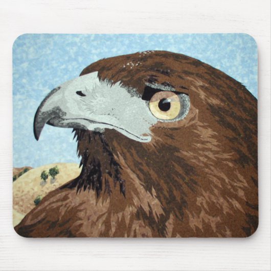 Melinistischer Roter Schwanz- textil Mousepad (Vorne)