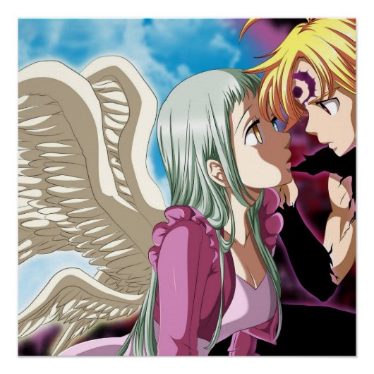 Meliodas und Elizabeth Poster (Vorderseite)