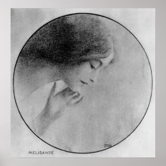Melisande von Fernand Khnopff Poster (Vorne)