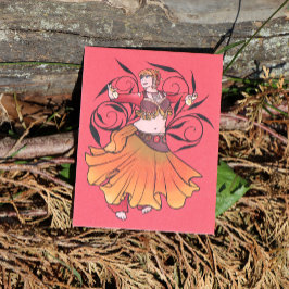 Melissa Autumn Breeze Belly Dancer Postkarte