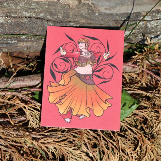 Melissa Autumn Breeze Belly Dancer Postkarte