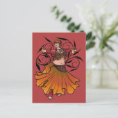 Melissa Autumn Breeze Belly Dancer Postkarte (Stehend Vorderseite)