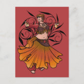 Melissa Autumn Breeze Belly Dancer Postkarte (Vorderseite)