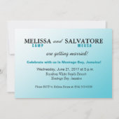 Melissa Exotic Beach Jamaikanische Hochzeit Einladung (Rückseite)