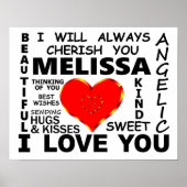 Melissa I Liebe You Poster (Vorne)
