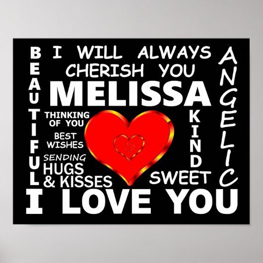 Melissa I Liebe You Poster (Vorne)