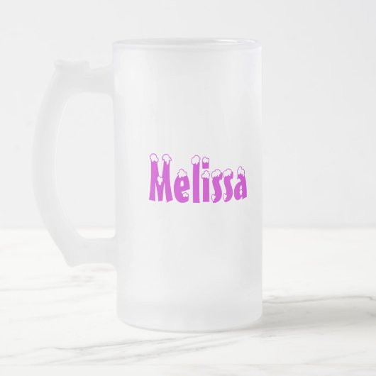 Melissa-Name Art-Mattierte Tasse (Links)