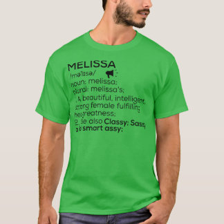 Melissa Name Definition Melissa Frauenname T-Shirt