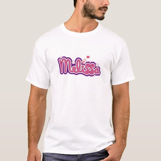 Melissa-Namenspersonalisiertes T-Shirt (Vorderseite)