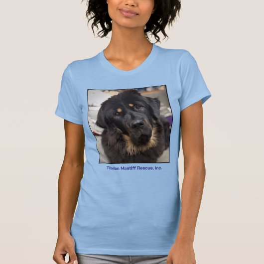 Melissa Tibetan Mastiff Head T - Shirt (Vorderseite)