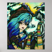 Melissa Vampire Wolf Fantasy Winter Art Poster (Vorne)