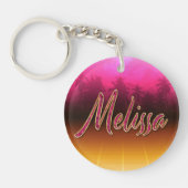 Melissa Vorname Name golden pink Schlüsselanhänger (Vorderseite)