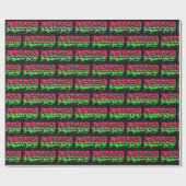 Melissa Vorname Name Graffiti red green Geschenkpapier (Flach)