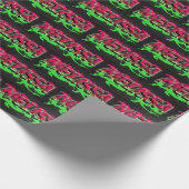 Melissa Vorname Name Graffiti red green Geschenkpapier (Ecke)