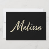 Melissa white gold Handwriting Karte (Vorderseite)