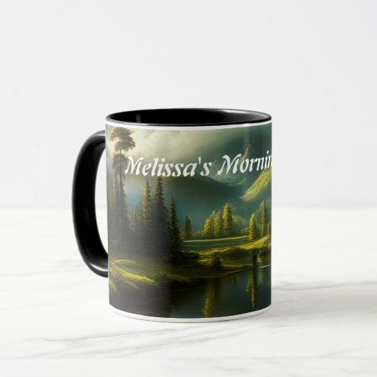 Melissa's Morgenkaffee Personalisiert anpassbar Tasse (Vorderseite Links)