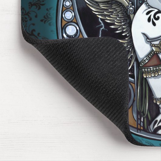 "Melita" Goth Stammes- Fusions-Tänzer-Engel Mousepad (Ecke)