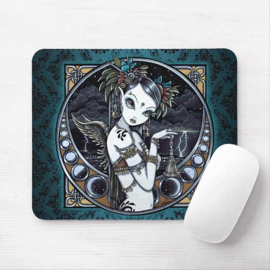 "Melita" Goth Stammes- Fusions-Tänzer-Engel Mousepad (Mit Mouse)