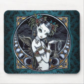 "Melita" Goth Stammes- Fusions-Tänzer-Engel Mousepad (Vorne)