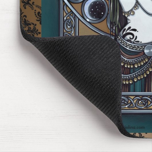 "Melita" Goth Stammes- Fusions-Tänzer-Engel Mousepad (Ecke)