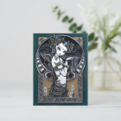 "Melita" Goth Tribal Fusion Dancer Angel Postcard Postkarte (Stehend Vorderseite)