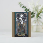"Melita" Goth Tribal Fusion Storm Angel Postkarte (Stehend Vorderseite)