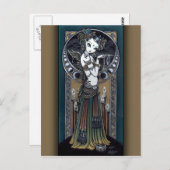 "Melita" Goth Tribal Fusion Storm Angel Postkarte (Vorne/Hinten)