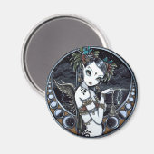 "Melita" Gotisches Tribal Fusion Dancer Art Magnet (Vorderseite/Rückseite)