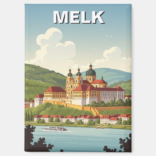 Melk Abbey Austria Travel Magnet (Vorderseite)