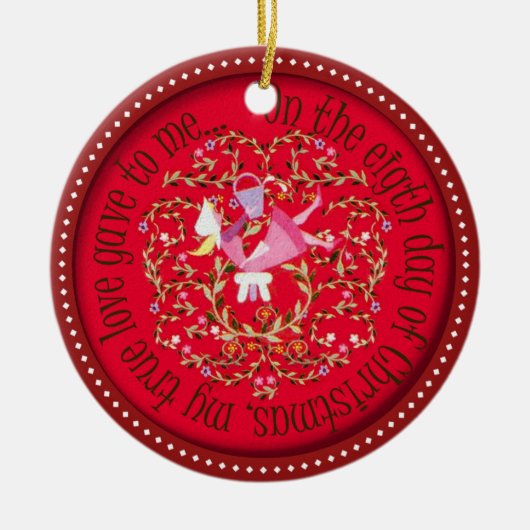 MELKEN ACHT MÄDCHEN-A KERAMIKORNAMENT (Vorne)