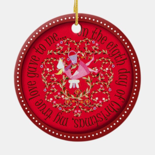 MELKEN ACHT MÄDCHEN-A KERAMIKORNAMENT (Hinten)