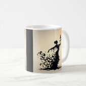 Melken Flamenco Tänzer Kaffeepause Tasse (VorderseiteRechts)