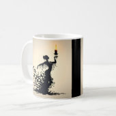 Melken Flamenco Tänzer Kaffeepause Tasse (Vorderseite Links)