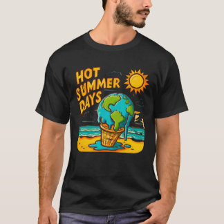 Melken Planet Ice Creme - Hot Summer Art T-Shirt