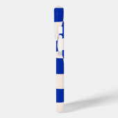 Melken von Lächelemoji mit Blue Checkered Case-Mate iPhone Hülle (Rückseite / Links)