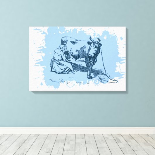 Melkkuh Leinwanddruck (Insitu (Holzboden))