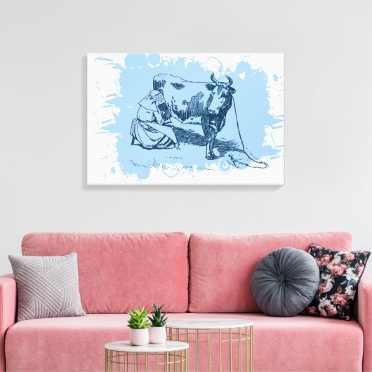 Melkkuh Leinwanddruck (Insitu (Wohnzimmer))