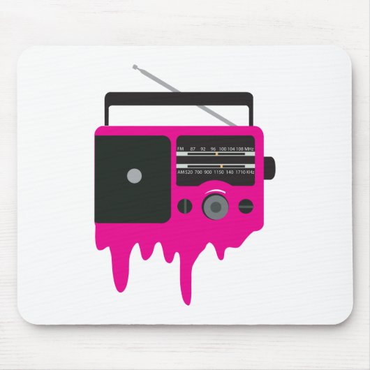 Melkrosa Retro Radio Mousepad (Vorne)