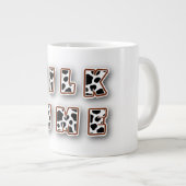 Melkzeit-Kuh-Muster Jumbo-Tasse (Vorderseite Rechts)