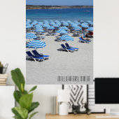 Mellieha Bay Beach Szene in Malta Poster (Heimbüro)
