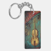 Mello Cello individuell anpassbarer, doppelseitige Schlüsselanhänger (Vorderseite links)