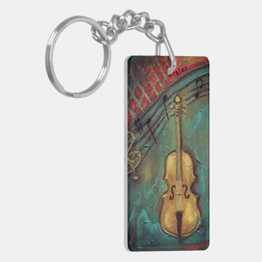 Mello Cello individuell anpassbarer, doppelseitige Schlüsselanhänger (Vorderseite links)