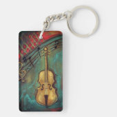 Mello Cello individuell anpassbarer, doppelseitige Schlüsselanhänger (Rückseite)