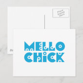 Mello Chick Postkarte (Vorne/Hinten)