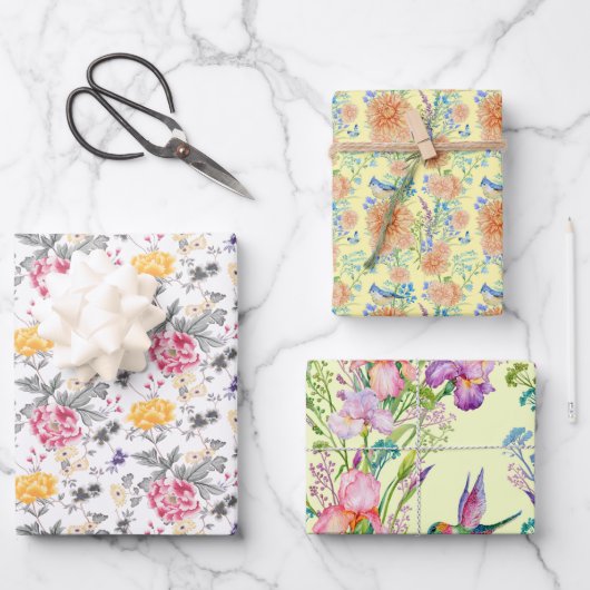 Mello-Gelbe Wrapping Paper Sheets Geschenkpapier Set (Vorderseite)