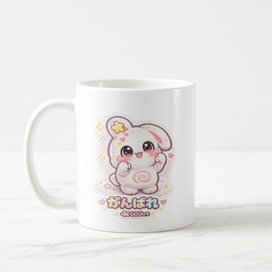Mello the Mochi Bunny - Do your best!  Kaffeetasse (Links)